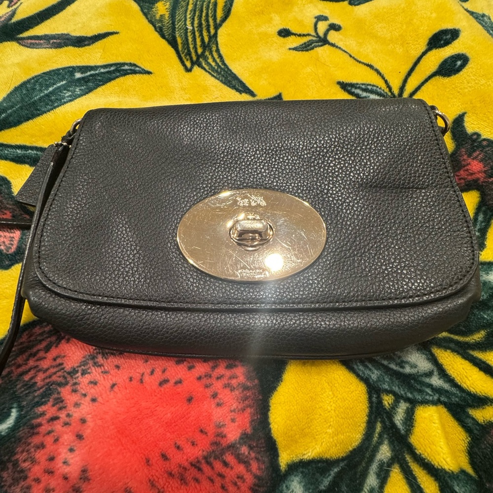 COACH Black Leather Crossbody Bag - Picture 4 of 16